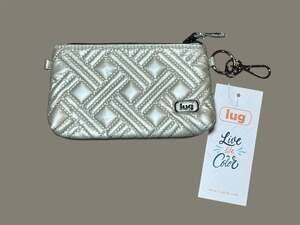 NWT Lug Metro XL ID Pouch Metallic Pebble
